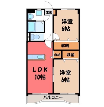 石橋駅 徒歩15分 6階の物件間取画像